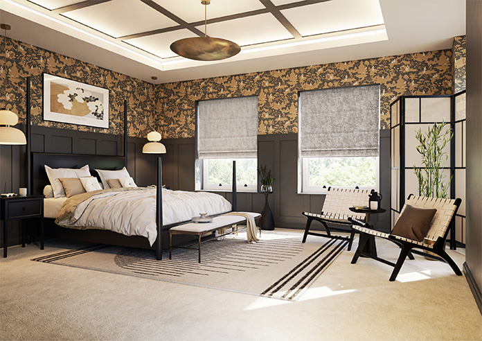 Anaconda, Metallic Brown - Roman Blind - Image 6